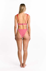 9.0 Swim Bianca Red Stripe Bikini Bottoms
