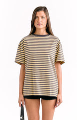 Alba Yellow Stripe Oversized Tee