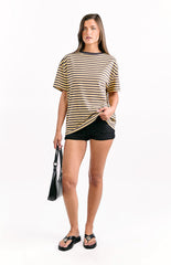 Alba Yellow Stripe Oversized Tee