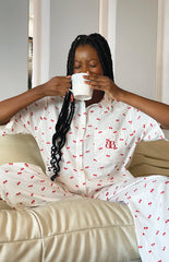 Alexea Cherry Print Pajama Shirt