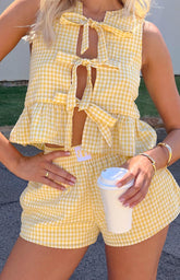Baxter Yellow Gingham Top