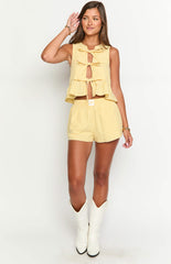 Baxter Yellow Gingham Top