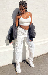 Briar White Cargo Pants