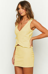 Day Dreams Yellow Mini Skirt
