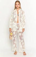 Bronwyn White Long Sleeve Mini Dress