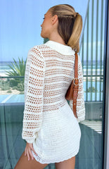 Ingrid Cream Crochet Mini Dress