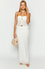 Jacqulin White Maxi Skirt
