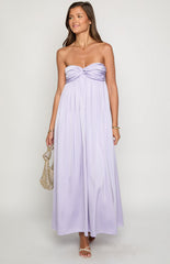 Maiana Lilac Strapless Maxi Dress