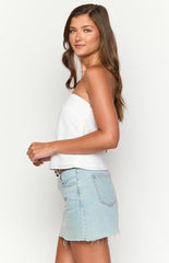Mallorie White Strapless Top