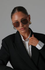 Otra Eyewear Sorrento Brown/Gold Aviator Sunglasses
