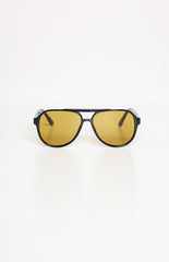 Otra Eyewear Stevie Black Aviator Sunglasses