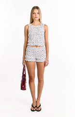 Tango White Polka Dot Shorts