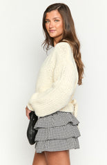 Verity Cream Knit Wrap Cardigan