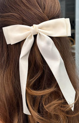 Whimsy Willow Cream Bow Hair Clip