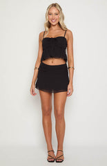 Zyra Black Mini Skirt