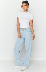 ABRAND A Bleached Stone Slouch Jeans