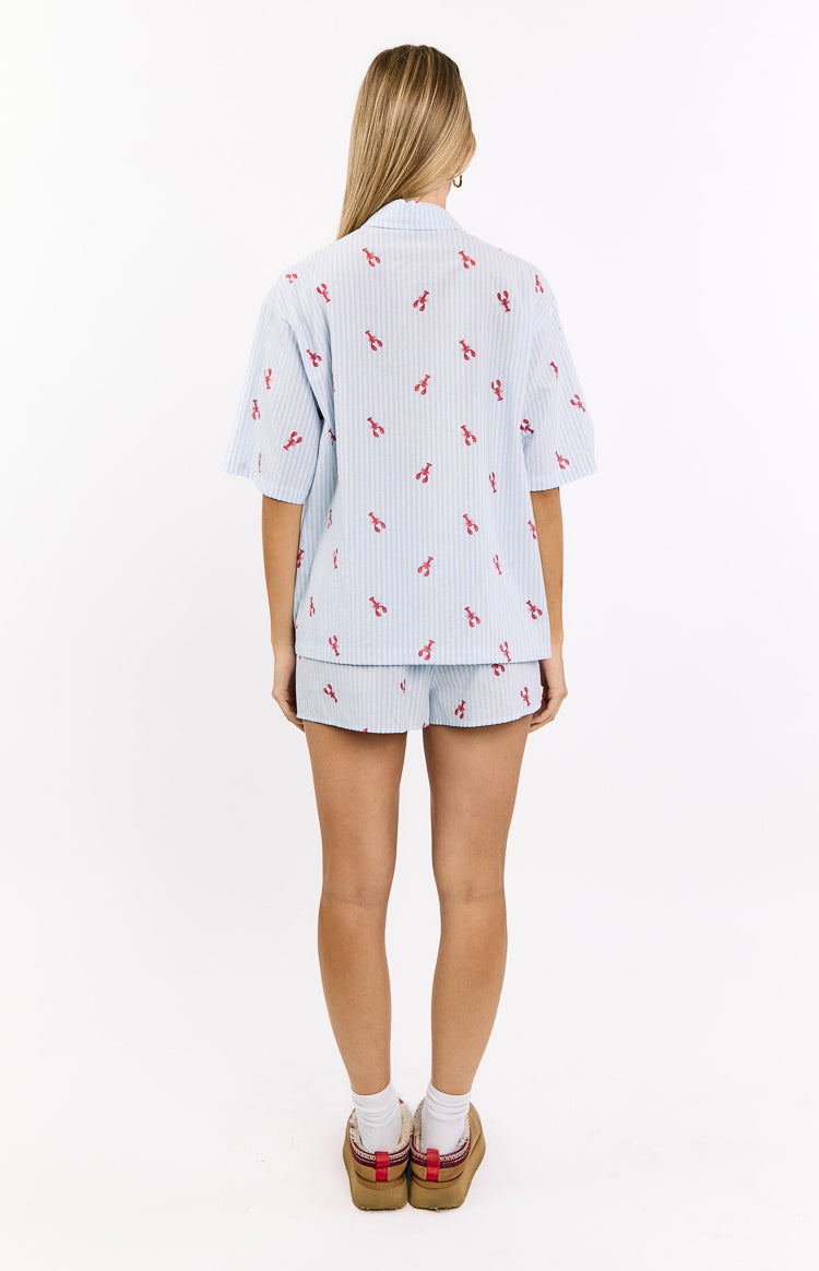 Alexea Lobster Print Pajama Shirt