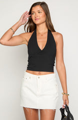 Amora Black Crop Top