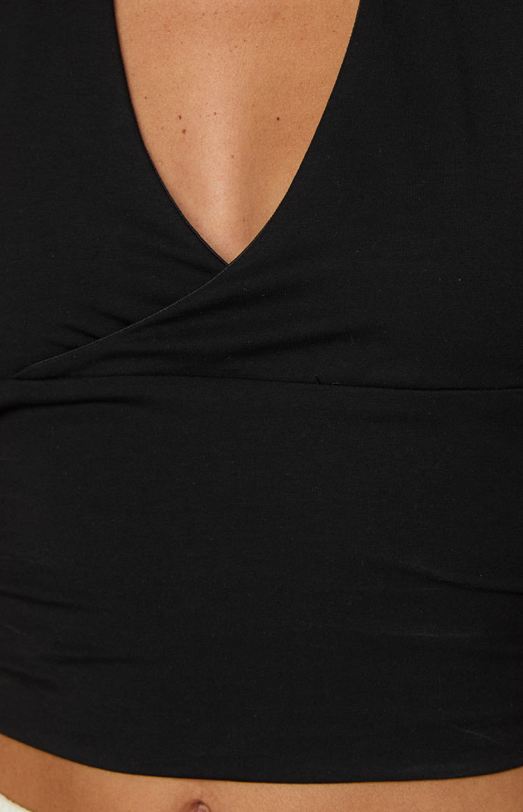 Amora Black Crop Top