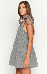 Angel Girl Black Gingham Mini Dress