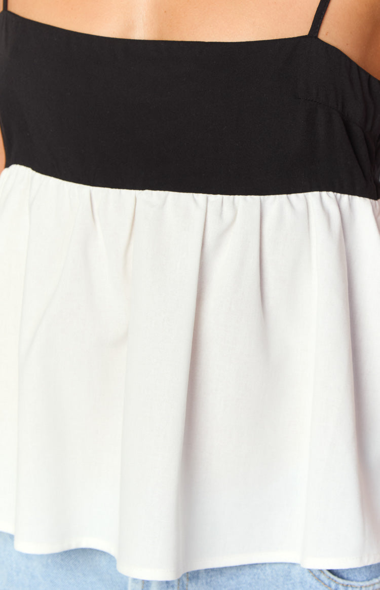 Ashka White Contrast Top