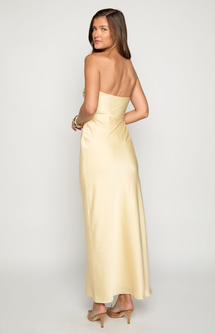 Ashley Yellow Formal Maxi Dress