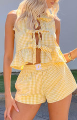 Baxter Yellow Gingham Shorts