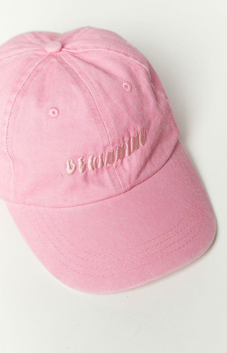 Beginning Boutique Pink Washed Cap