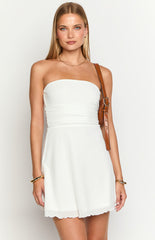 Benji White Strapless Mini Dress