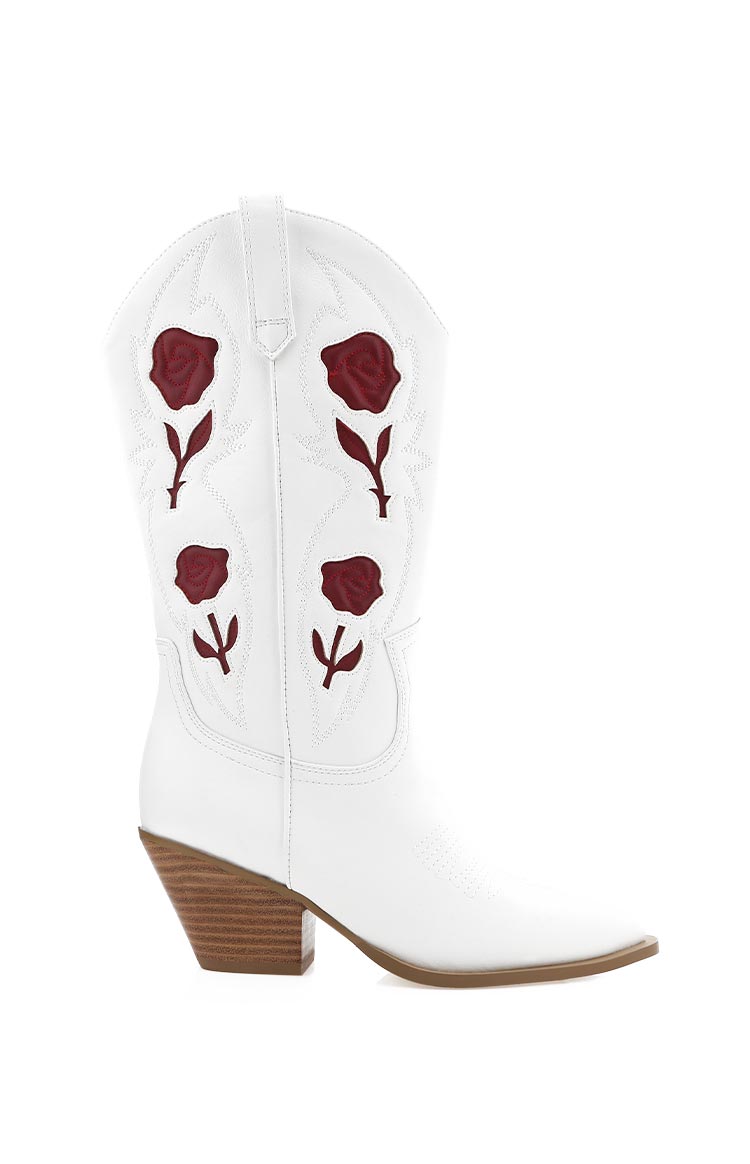 Billini Arden White Garnet Cowboy Boots