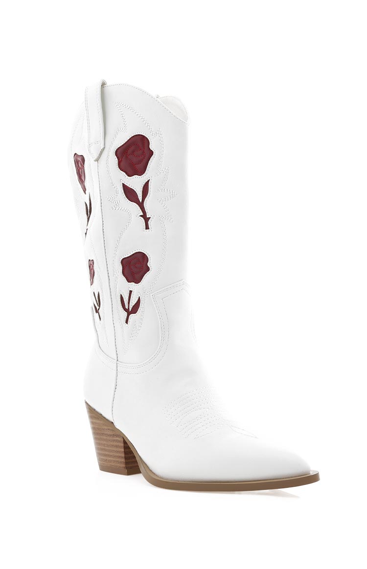 Billini Arden White Garnet Cowboy Boots