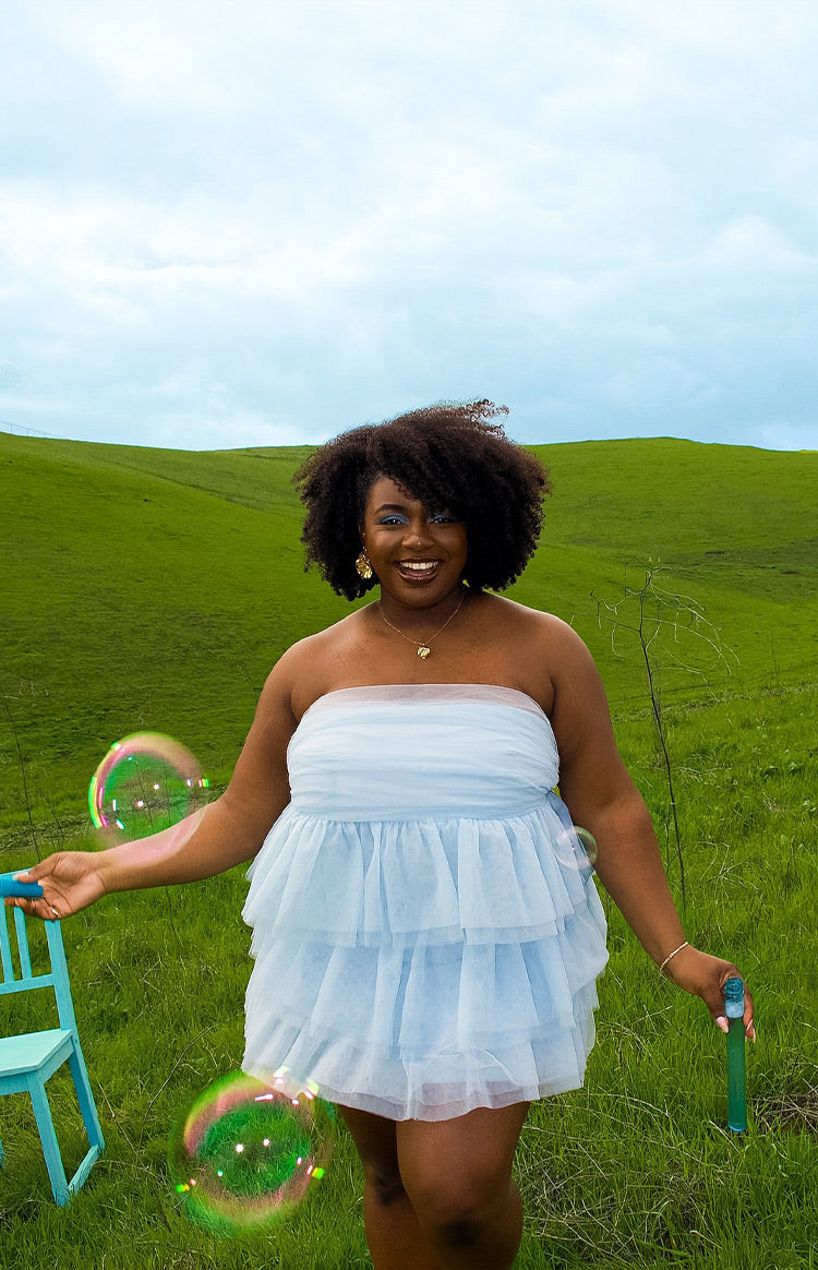 Birthday Girl Blue Mini Party Dress