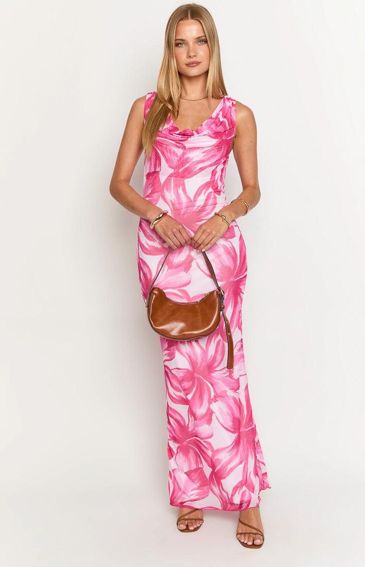 Blessings Pink Floral Maxi Dress