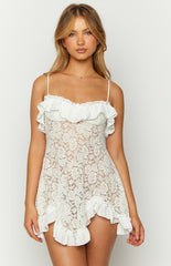 Bodhi White Lace Mini Dress