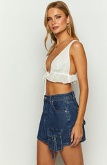 Brightside Dark Wash Denim Mini Skirt
