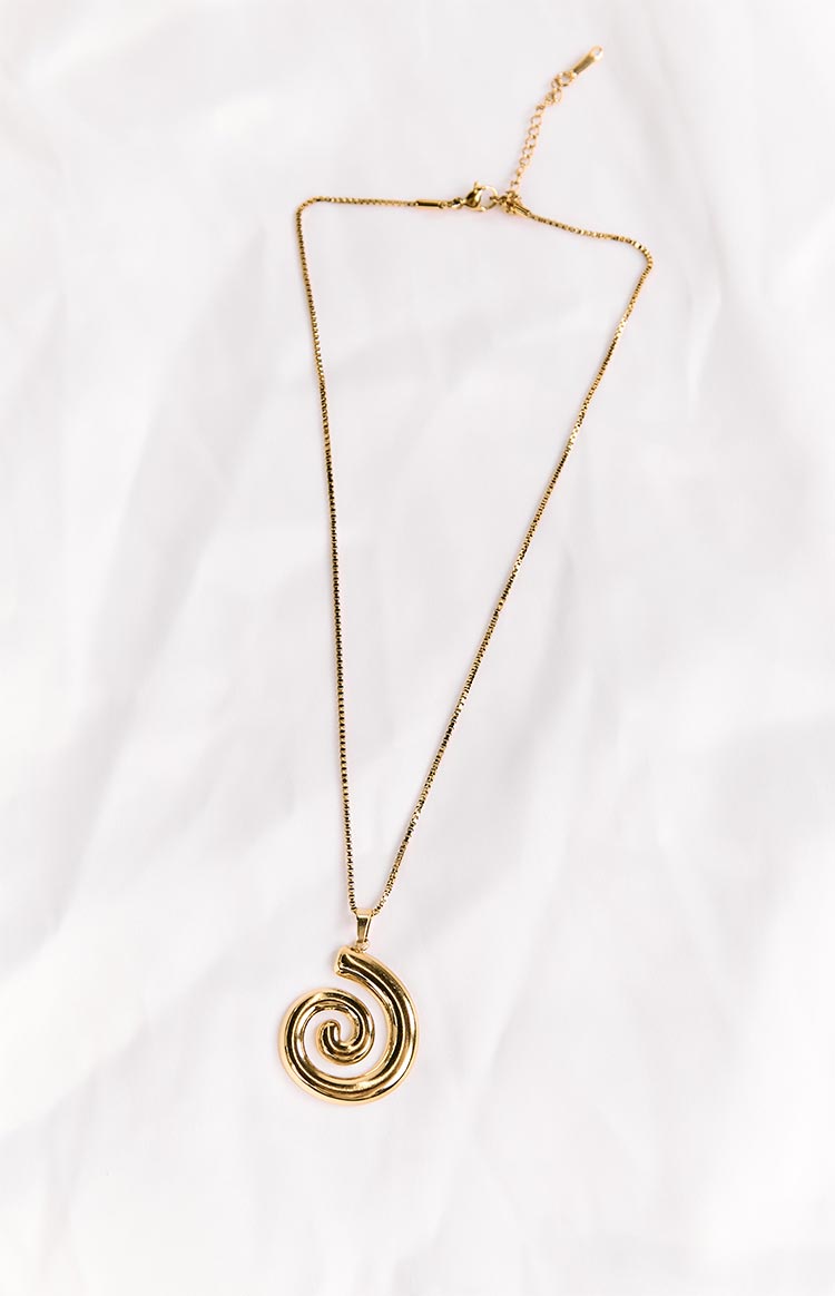 Caledonia Gold Swirl Necklace