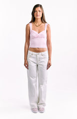 Charli White Low Waist Baggy Leg Jeans