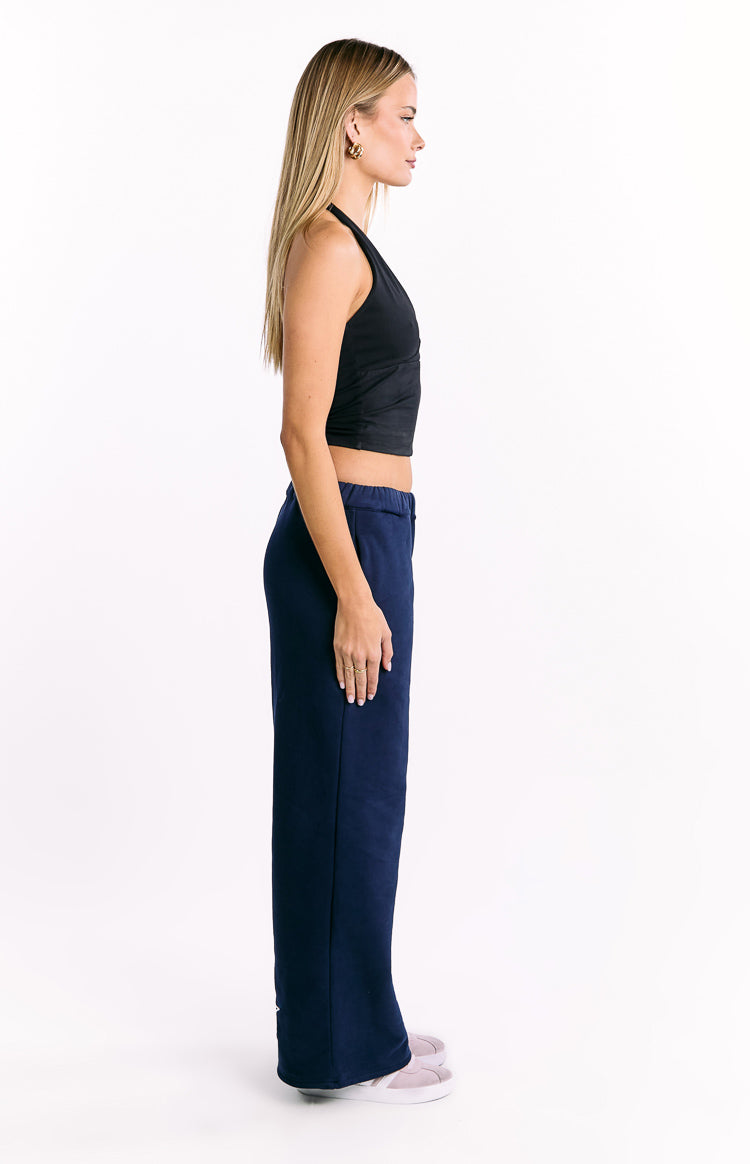 Dania Navy Leopard Star Track Pants