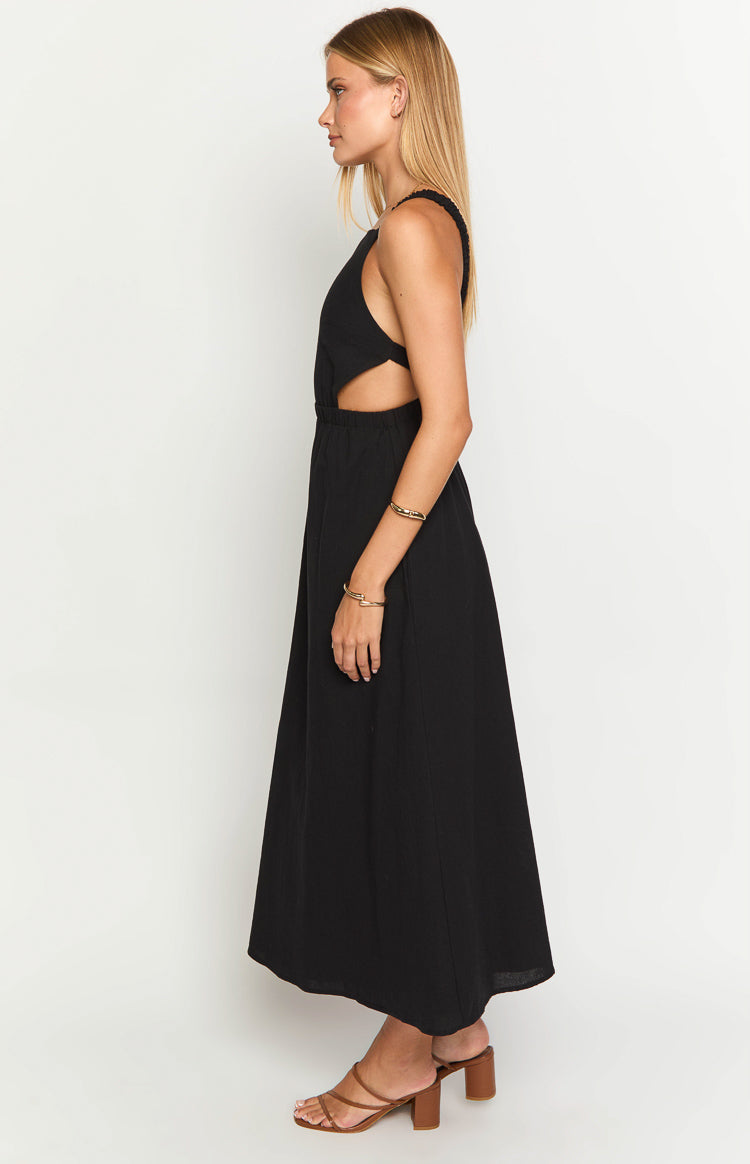 Kensie Black Backless Midi Dress