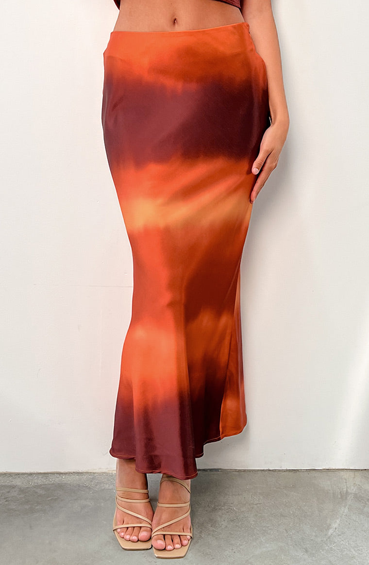 Esme Sunset Print Maxi Skirt