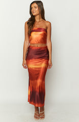 Esme Sunset Print Maxi Skirt