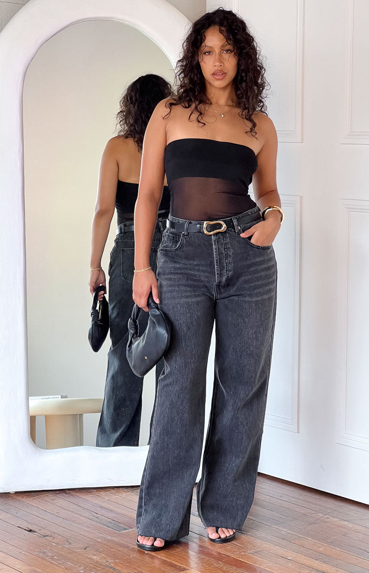 Essie Black Straight Leg Jeans