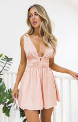 Genovia Pink Matte Satin Mini Dress