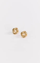 Gold Knot Stud Earrings