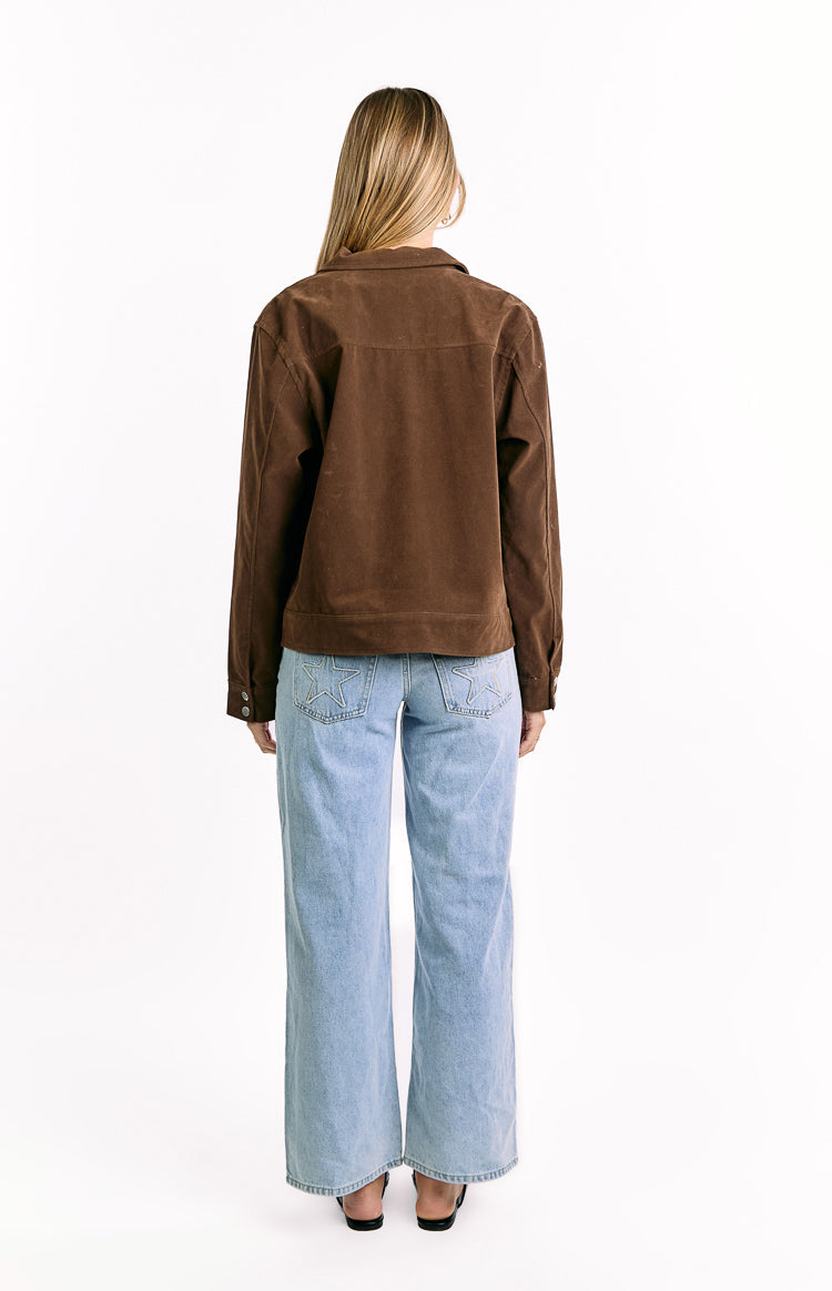 Hallie Suedette Chocolate Brown Jacket