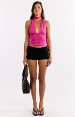 Harlow Hot Pink Halter Top