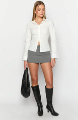 Helen White Fitted Long Sleeve Shirt