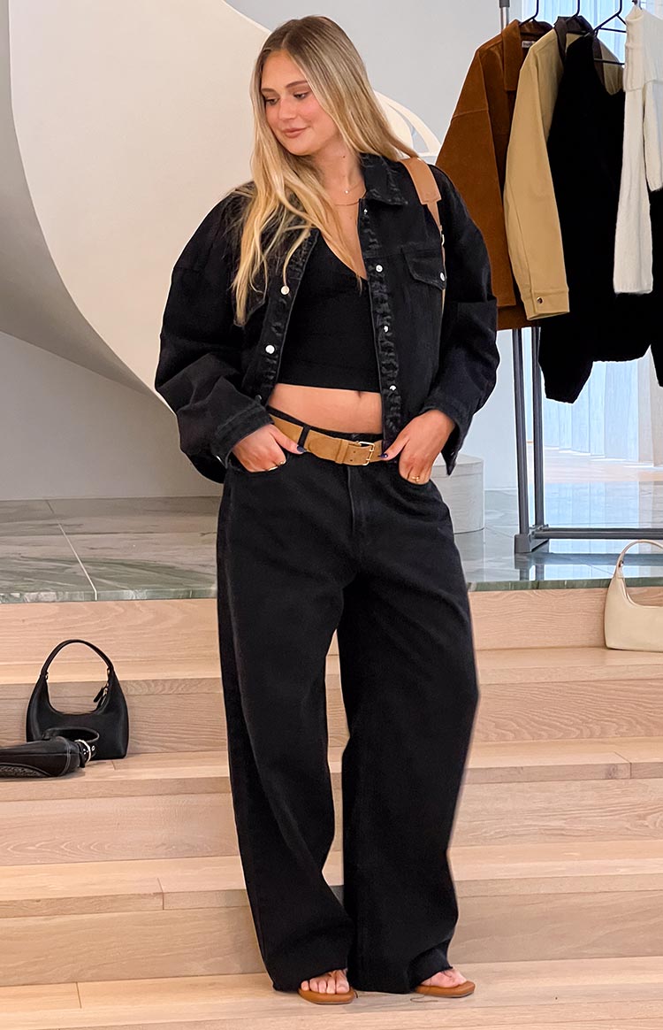 Hugo Black Oversized Denim Jacket