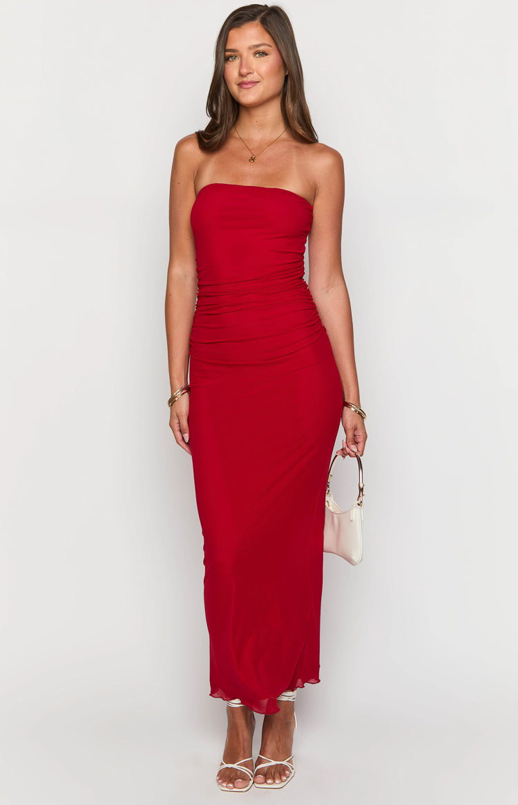 Imogen Red Maxi Dress