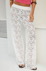 Jev White Lace Pants